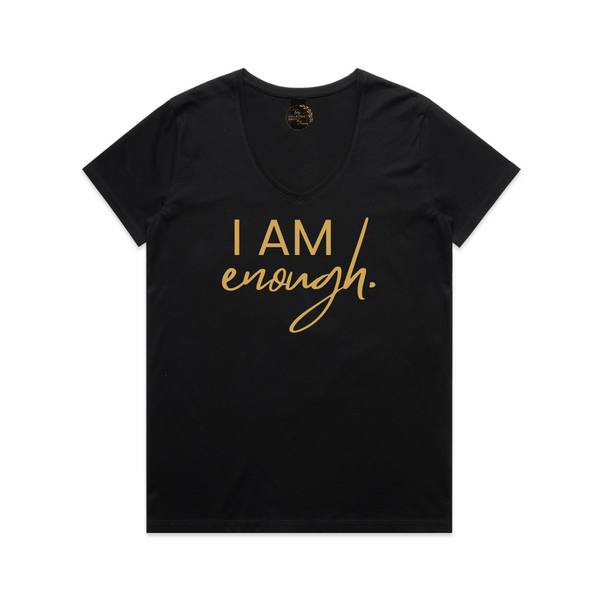 Womens' I Am Enough V-Neck T-Shirt