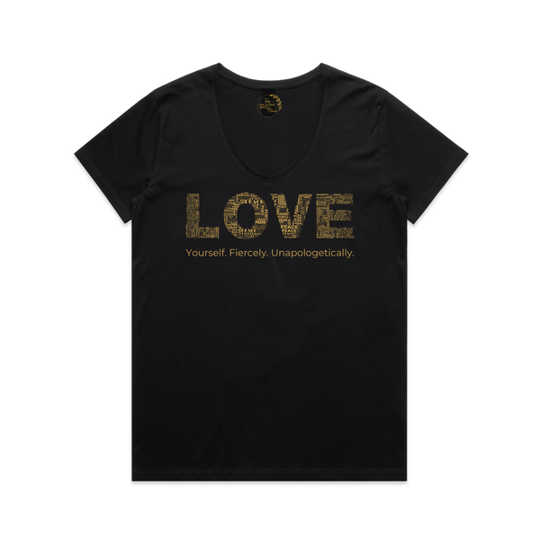 Womens' Love Yourself V-Neck T-Shirt