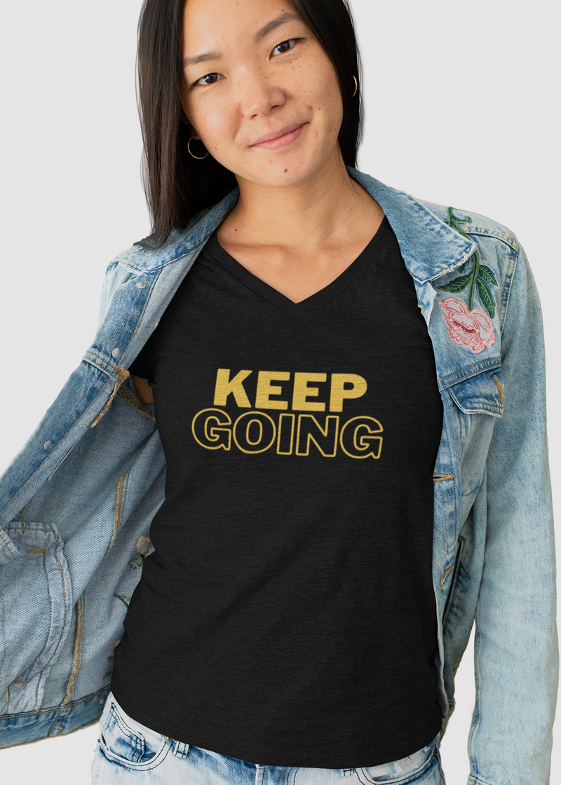 Womens' Keep Going V-Neck T-Shirt