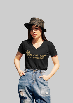 Womens' Wear Your Crown V-Neck T-Shirt