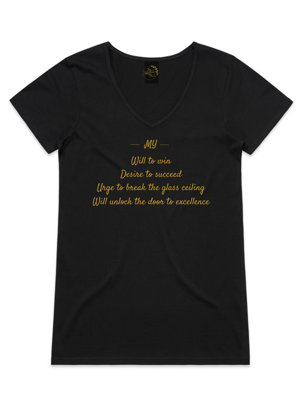 Womens' Will to Win V-Neck T-Shirt