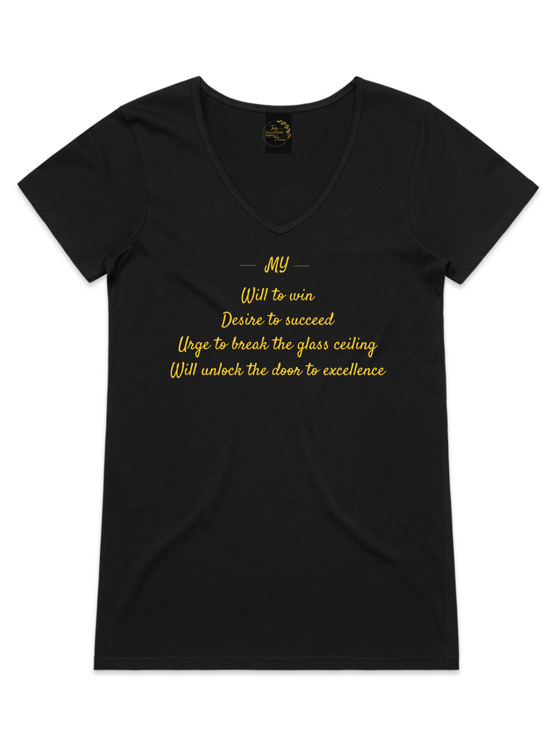 Womens' Will to Win V-Neck T-Shirt